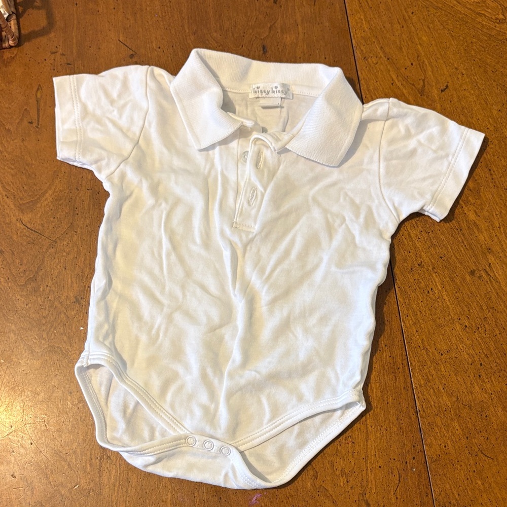 Kissy Kissy White Polo One-Piece Bodysuit